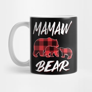 Mamaw Bear Red Plaid Christmas Pajama Matching Family Gift Mug